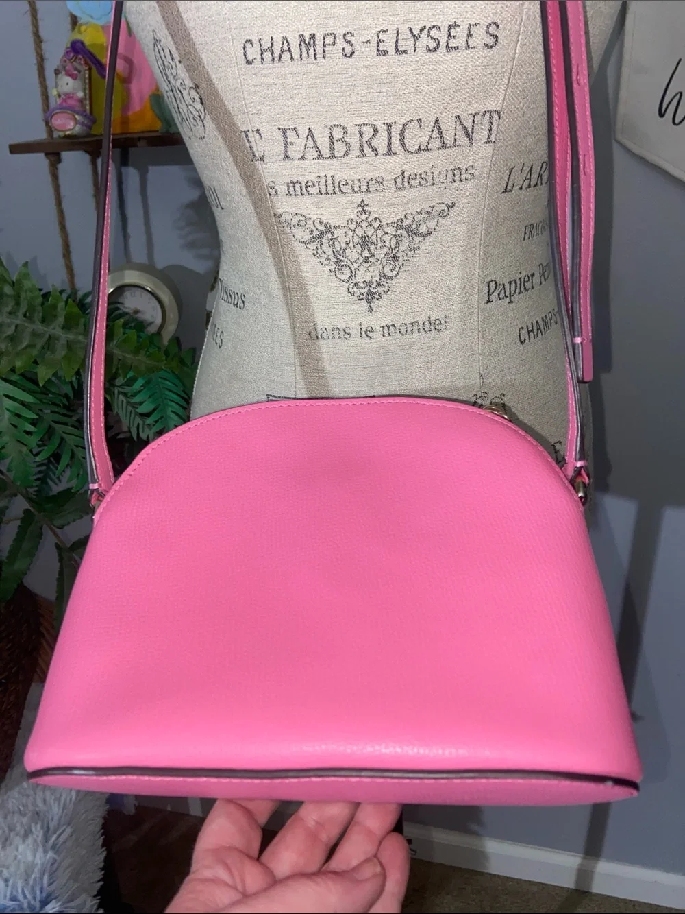 Kate Spade Schuyler Dome Hot Pink Crossbody Bag w/ Pink Dust Bag